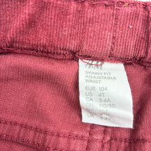 Load image into Gallery viewer, Girls H&amp;M, skinny fit stretch corduroy pants, adjustable, Inside leg: 40cm, GUC, size 4,  