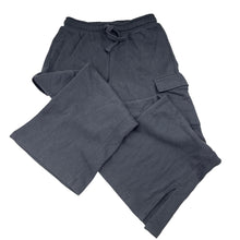 Load image into Gallery viewer, Girls Anko, grey fleece lined cargo track pants, Inside leg: 51cm, GUC, size 8,  