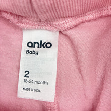 Load image into Gallery viewer, Girls Anko, fleece lined stretchy pants, elasticated, Inside leg: 29cm, GUC, size 2,  