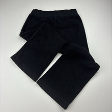 Load image into Gallery viewer, Girls H&amp;T, black fleece pants, elasticated, Inside leg: 41cm, FUC, size 4,  