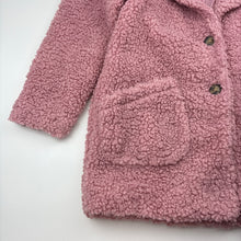 Load image into Gallery viewer, Girls Cotton On, pink boucle jacket / coat, L: 64cm, GUC, size 9-10,  