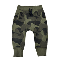 Load image into Gallery viewer, Boys Baby Berry, fleece lined camo print track pants, GUC, size 1,  