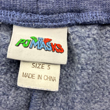 Load image into Gallery viewer, Unisex PJ Masks, fleece lined track pants, Inside leg: 45cm, FUC, size 5,  