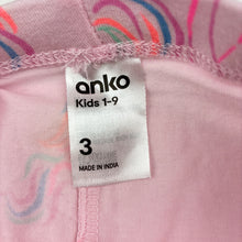 Load image into Gallery viewer, Girls Anko, stretchy leggings, unicorns, Inside leg: 31cm, EUC, size 3,  