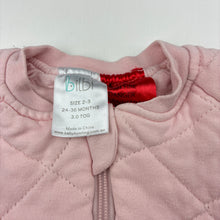 Load image into Gallery viewer, Girls Bilbi, 3.0 Tog organic cotton sleeping bag, pilling, FUC, size 2-3,  