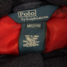 Load image into Gallery viewer, Boys Polo by Ralph Lauren, navy down/feather filled jacket / coat, *wash fade/discolouration on inside cuff ribbing* , GUC, size 12-14,  