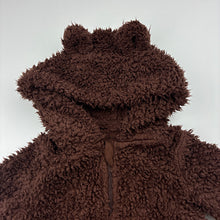 Load image into Gallery viewer, Unisex Dymples, teddy fleece zip coverall / romper, FUC, size 000,  
