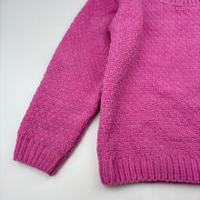 Load image into Gallery viewer, Girls Mango, pink knit sweater / jumper, FUC, size 6,  