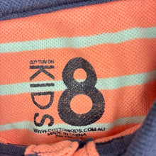 Load image into Gallery viewer, Boys Cotton On, striped cotton polo shirt top, FUC, size 8,  