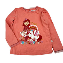 Load image into Gallery viewer, Girls Ollie's Place, stretchy long sleeve tee / top, unicorn, FUC, size 4,  