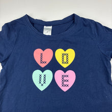 Load image into Gallery viewer, Girls Target, navy cotton tee / top, GUC, size 7,  