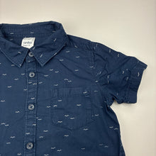 Load image into Gallery viewer, Boys Anko, navy cotton short sleeve shirt, wash fade, FUC, size 3,  