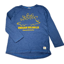 Load image into Gallery viewer, Boys Milkshake, blue marle long sleeve tee, dinosaur, FUC, size 7,  