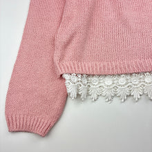 Load image into Gallery viewer, Girls Tilii, lace trim knit sweater / jumper, FUC, size 14,  