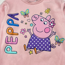 Load image into Gallery viewer, Girls Peppa Pig, fleece lined sweater / jumper, small marks, FUC, size 5,  