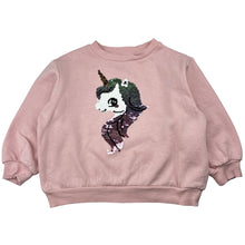 Load image into Gallery viewer, Girls H&amp;M, fleece lined flip sequin unicorn sweater, FUC, size 4,  