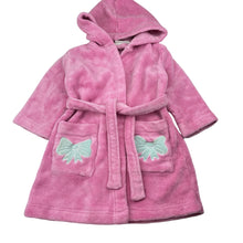 Load image into Gallery viewer, Girls Tweet Twoo, pink fleece dressing gown / bath robe, FUC, size 1,  