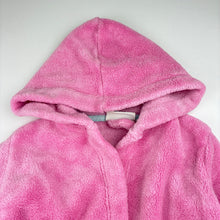 Load image into Gallery viewer, Girls Tweet Twoo, pink fleece dressing gown / bath robe, FUC, size 1,  
