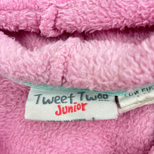 Load image into Gallery viewer, Girls Tweet Twoo, pink fleece dressing gown / bath robe, FUC, size 1,  