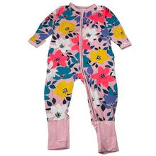 Load image into Gallery viewer, Girls Bonds, floral zip wondersuit / zippy / romper, FUC, size 0,  