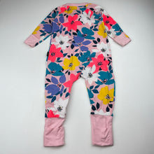 Load image into Gallery viewer, Girls Bonds, floral zip wondersuit / zippy / romper, FUC, size 0,  