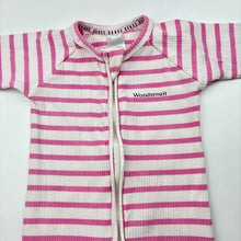 Load image into Gallery viewer, Girls Bonds, ribbed zip wondersuit / zippy / romper, FUC, size 0,  