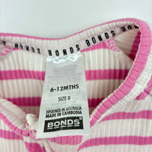 Load image into Gallery viewer, Girls Bonds, ribbed zip wondersuit / zippy / romper, FUC, size 0,  