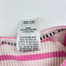 Load image into Gallery viewer, Girls Bonds, ribbed zip wondersuit / zippy / romper, FUC, size 0,  