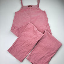 Load image into Gallery viewer, Girls Country Road, pink corduroy cotton overalls, Inside leg: 51cm, GUC, size 7,  