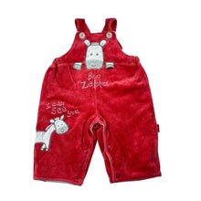 Load image into Gallery viewer, Unisex Pumpkin Patch, cotton lined wadded velour overalls, GUC, size 000,  