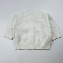 Load image into Gallery viewer, Girls embroidered, soft feel knit cardigan, EUC, size 000,  