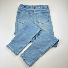 Load image into Gallery viewer, Girls Target, blue stretch denim leggings / jeggings, elasticated, Inside leg: 49.5cm, FUC, size 7,  
