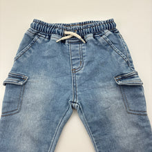Load image into Gallery viewer, Unisex Seed, soft feel knit denim pants, elasticated, FUC, size 0,  