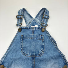 Load image into Gallery viewer, Girls Pumpkin Patch, vintage denim overalls dress, small marks, FUC, size 6, L: 58cm