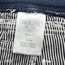 Load image into Gallery viewer, Boys Osh Kosh, striped shorts, elasticated, FUC, size 1,  