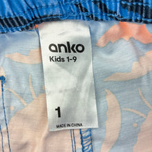 Load image into Gallery viewer, Boys Anko, lightweight board shorts, elasticated, FUC, size 1,  