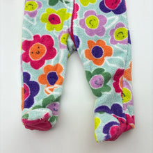 Load image into Gallery viewer, Girls Anko, floral fleece zip coverall / romper, FUC, size 00,  