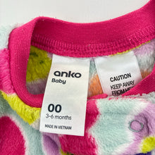 Load image into Gallery viewer, Girls Anko, floral fleece zip coverall / romper, FUC, size 00,  