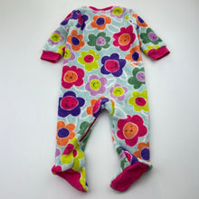 Load image into Gallery viewer, Girls Anko, floral fleece zip coverall / romper, FUC, size 00,  