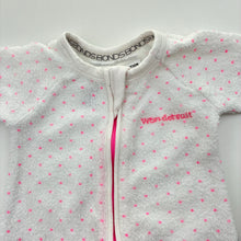 Load image into Gallery viewer, Girls Bonds, terry zip wondersuit / zippy / romper, FUC, size 0000,  