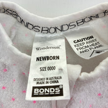 Load image into Gallery viewer, Girls Bonds, terry zip wondersuit / zippy / romper, FUC, size 0000,  