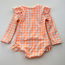 Load image into Gallery viewer, Girls Dymples, long sleeve swim one-piece, GUC, size 0,  