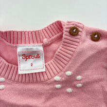 Load image into Gallery viewer, Girls Sprout, knitted cotton sweater / jumper, GUC, size 2,  