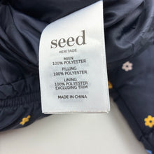 Load image into Gallery viewer, Girls Seed, navy floral puffer jacket / coat, FUC, size 3,  