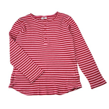 Load image into Gallery viewer, Girls Milky, striped waffle long sleeve top, GUC, size 7,  