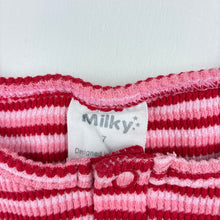 Load image into Gallery viewer, Girls Milky, striped waffle long sleeve top, GUC, size 7,  