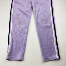 Load image into Gallery viewer, Girls Milky, purple velour pants, elasticated, Inside leg: 44.5cm, FUC, size 6,  