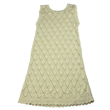 Load image into Gallery viewer, Girls Anko, cream knitted cotton dress, GUC, size 5, L: 63cm