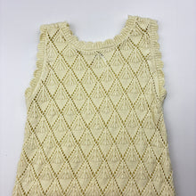 Load image into Gallery viewer, Girls Anko, cream knitted cotton dress, GUC, size 5, L: 63cm