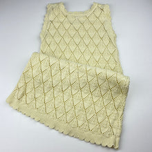 Load image into Gallery viewer, Girls Anko, cream knitted cotton dress, GUC, size 5, L: 63cm
